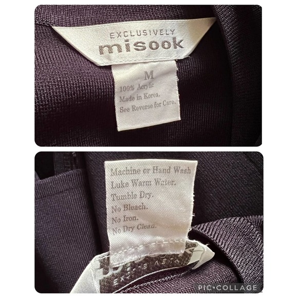 Exclusively Misook Sleeveless Navy Blue Womens Tank/Cami/Top Size Medium - Picture 4 of 11